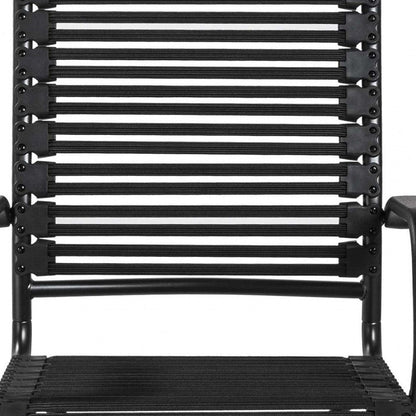 Black Adjustable Swivel Bungee Rolling Office Chair HomeRoots