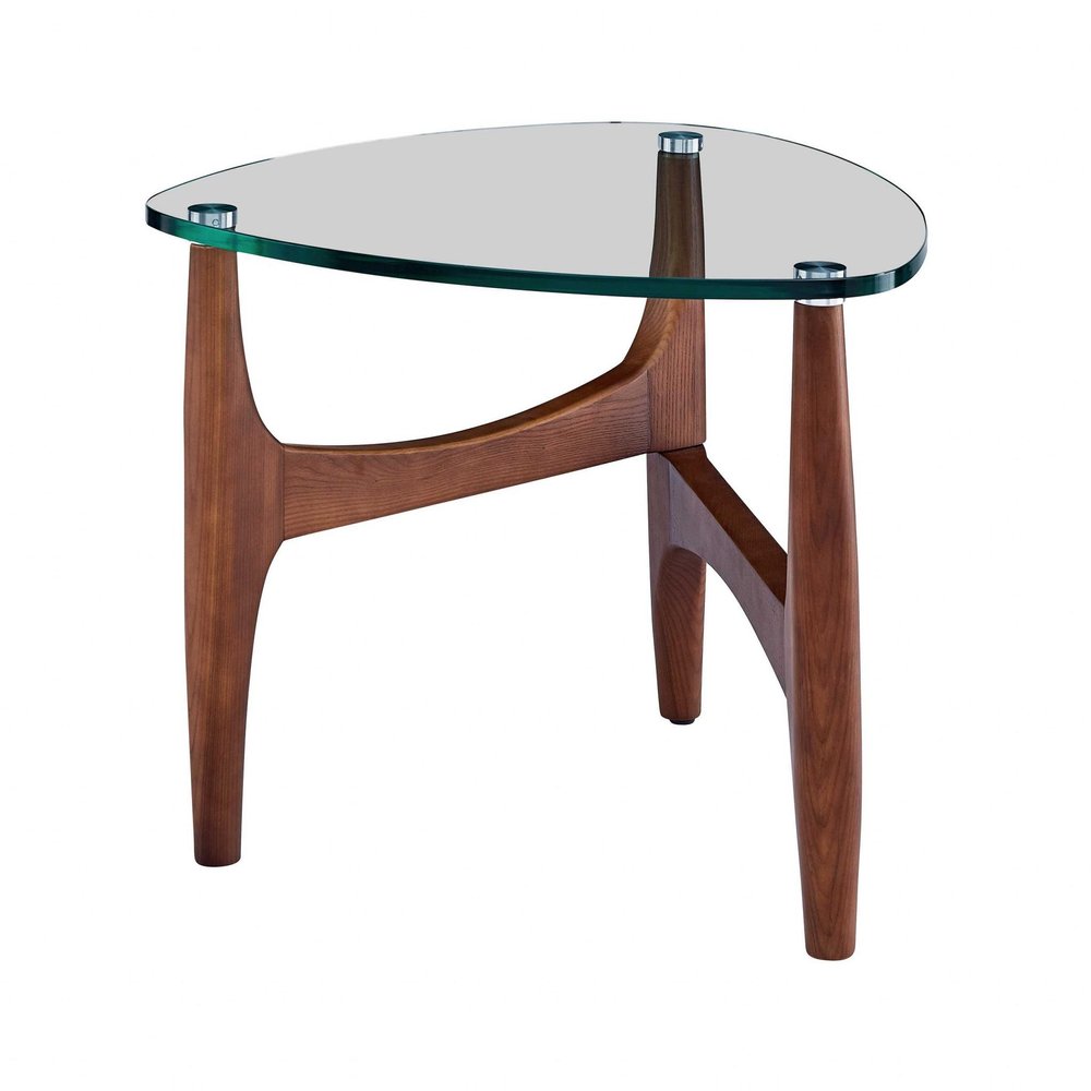 20" Clear Tempered Glass End Table HomeRoots