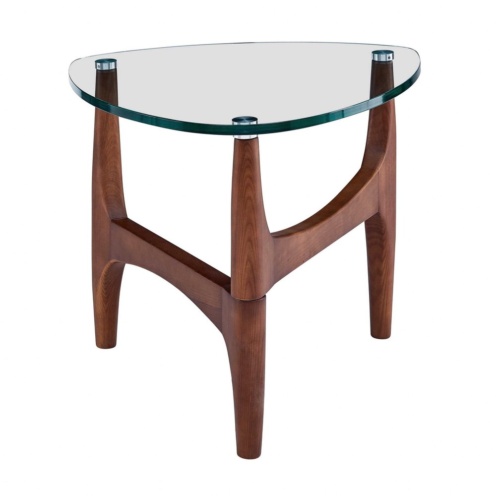 20" Clear Tempered Glass End Table HomeRoots