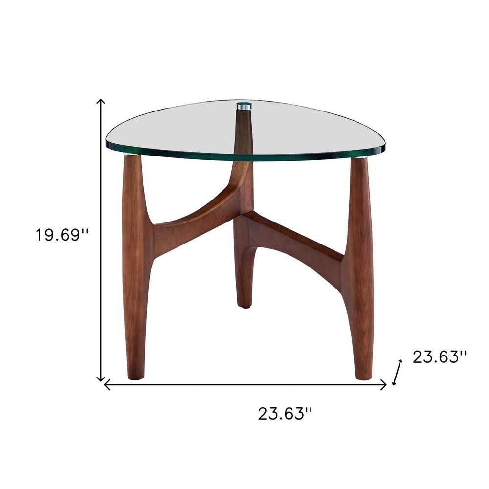 20" Clear Tempered Glass End Table HomeRoots