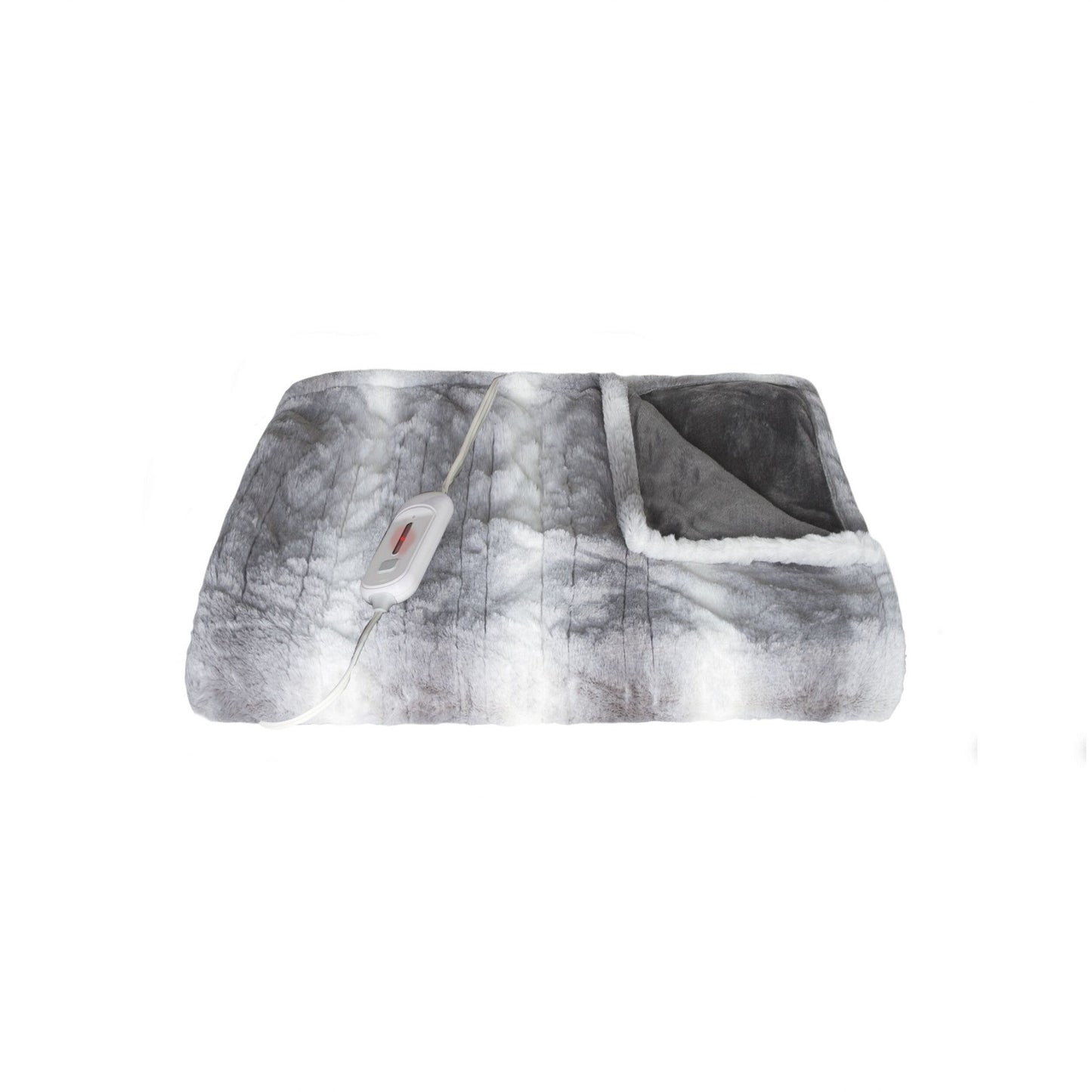 50" X 60" Gray And White Heated Electric Striped Throw Blanket HomeRoots