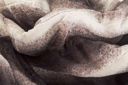 50" X 60" Brown And White Modern Contemporary Heated  Throw Blankets HomeRoots