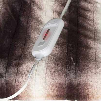 50" X 60" Brown And White Modern Contemporary Heated  Throw Blankets HomeRoots