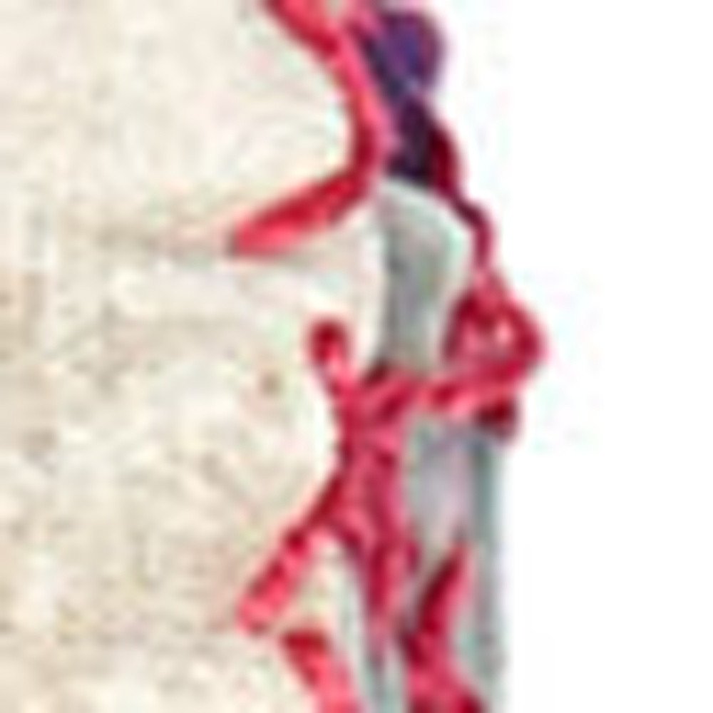 50" X 70" Gray and Pink Kantha Cotton Floral Throw Blanket with Embroidery HomeRoots