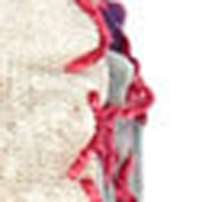 50" X 70" Gray and Pink Kantha Cotton Floral Throw Blanket with Embroidery HomeRoots