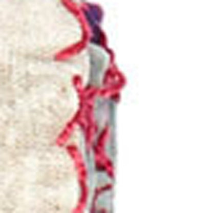 50" X 70" Gray and Pink Kantha Cotton Floral Throw Blanket with Embroidery HomeRoots