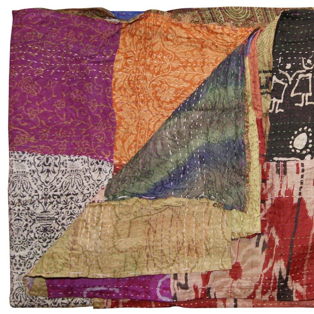 60" X 90" Silk Multicolor Throws HomeRoots