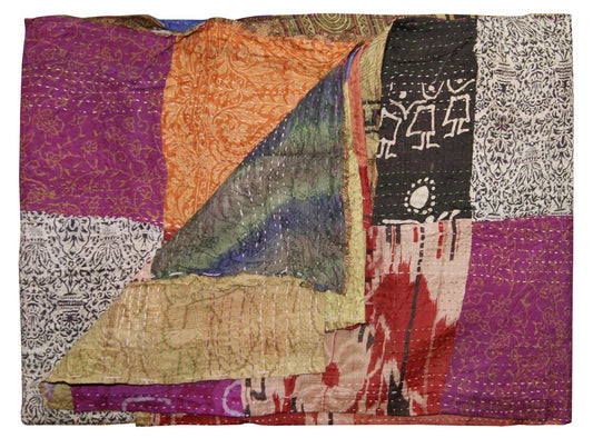 60" X 90" Silk Multicolor Throws HomeRoots