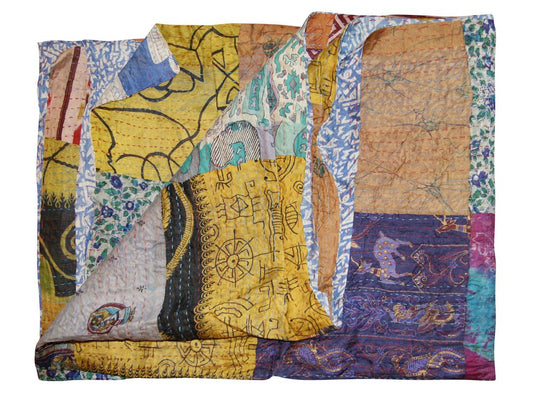 60" X 90" Silk Multicolor Throws HomeRoots