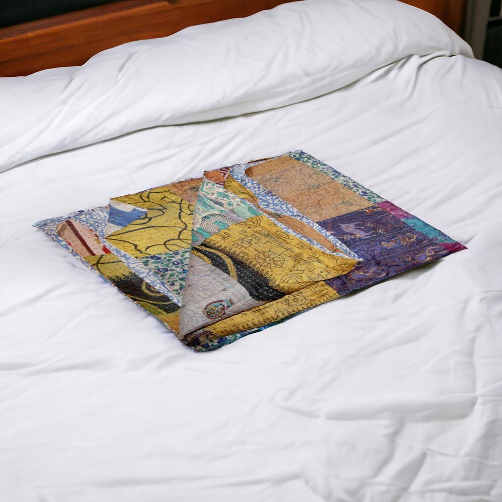 60" X 90" Silk Multicolor Throws HomeRoots