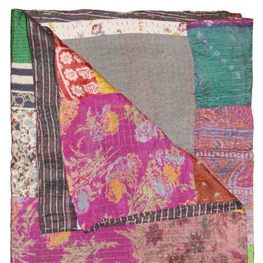 50" X 70" Silk Multicolor Throws HomeRoots