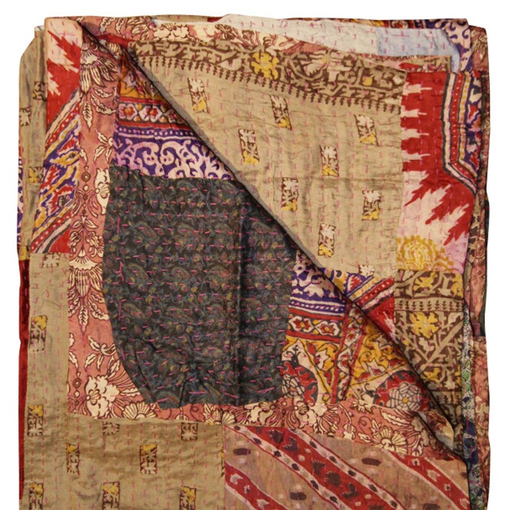 50" X 70" Silk Multicolor Throws HomeRoots