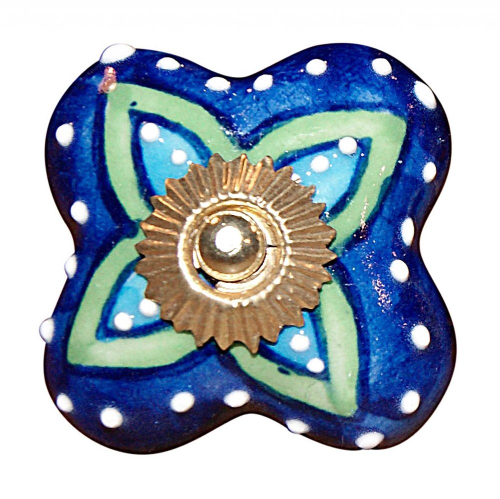 1.5" X 1.5" X 1.5" Ceramic Metal Multicolor 12 Pack Knob HomeRoots
