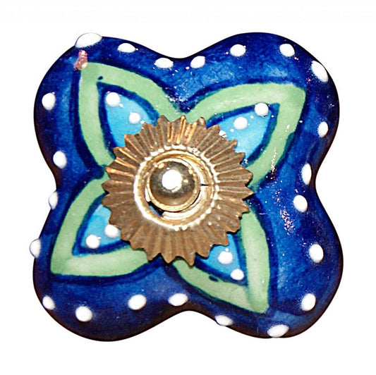 1.5" X 1.5" X 1.5" Ceramic Metal Multicolor 12 Pack Knob HomeRoots