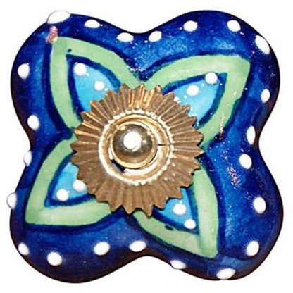 1.5" X 1.5" X 1.5" Ceramic Metal Multicolor 12 Pack Knob HomeRoots