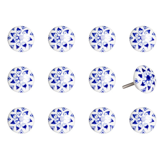 1.5" X 1.5" X 1.5" Ceramic Metal Multicolor 12 Pack Knob HomeRoots