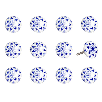 1.5" X 1.5" X 1.5" Ceramic Metal Multicolor 12 Pack Knob HomeRoots