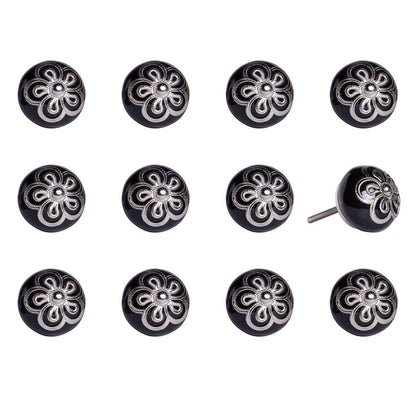 1.5" X 1.5" X 1.5" Ceramic Metal Multicolor 12 Pack Knob HomeRoots