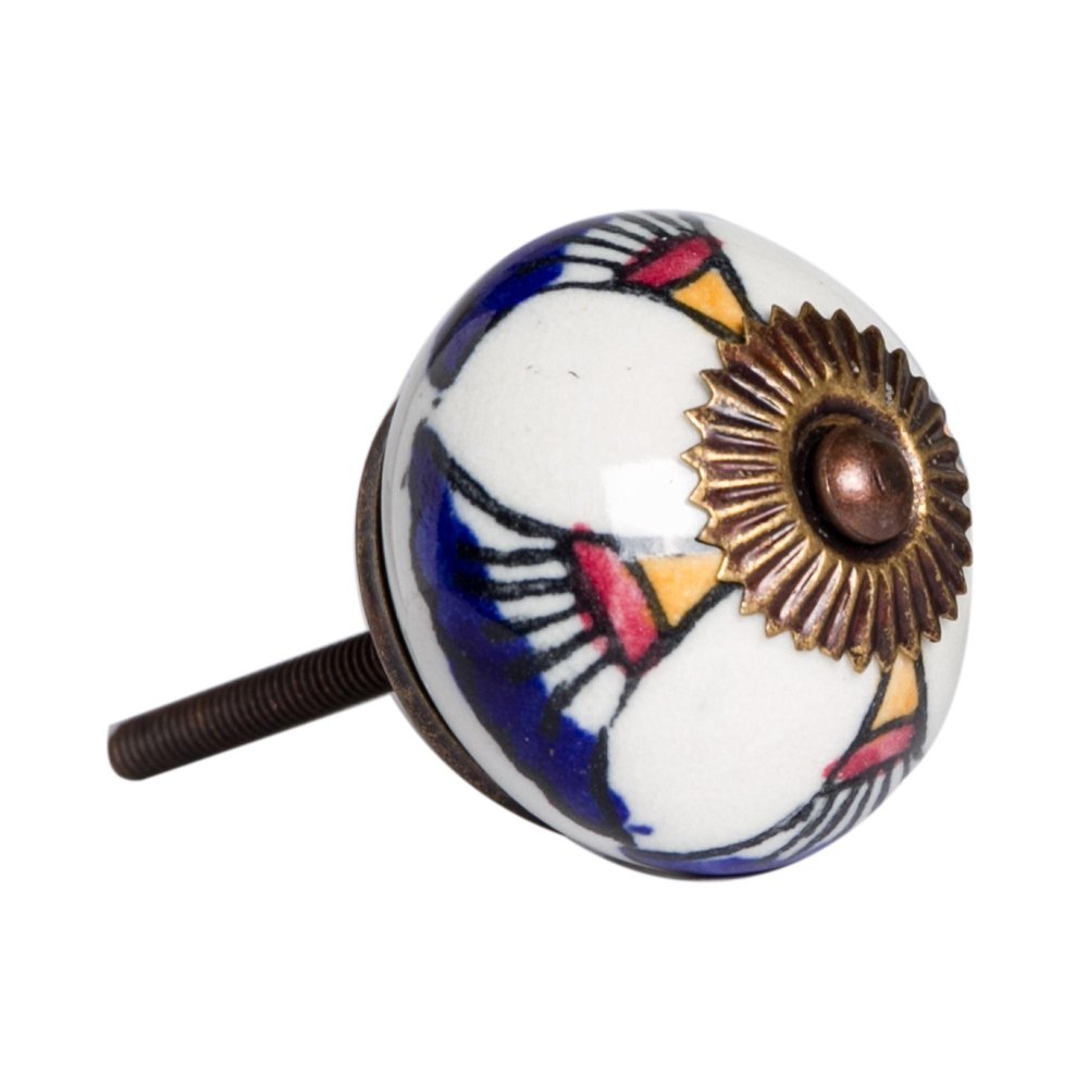 1.5" X 1.5" X 1.5" Ceramic Metal Multicolor 12 Pack Knob HomeRoots