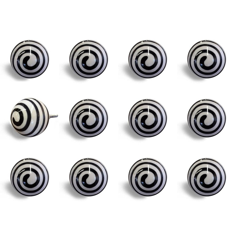 1.5" X 1.5" X 1.5" Ceramic Metal Multicolor 12 Pack Knob HomeRoots
