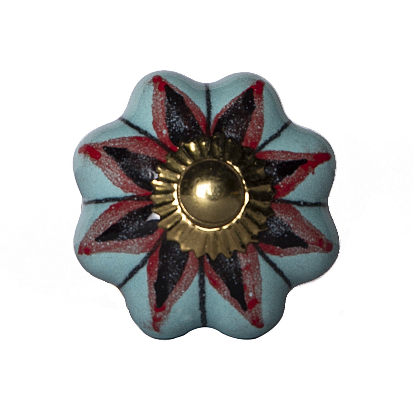 1.5" X 1.5" X 1.5" Ceramic Metal Multicolor 12 Pack Knob HomeRoots