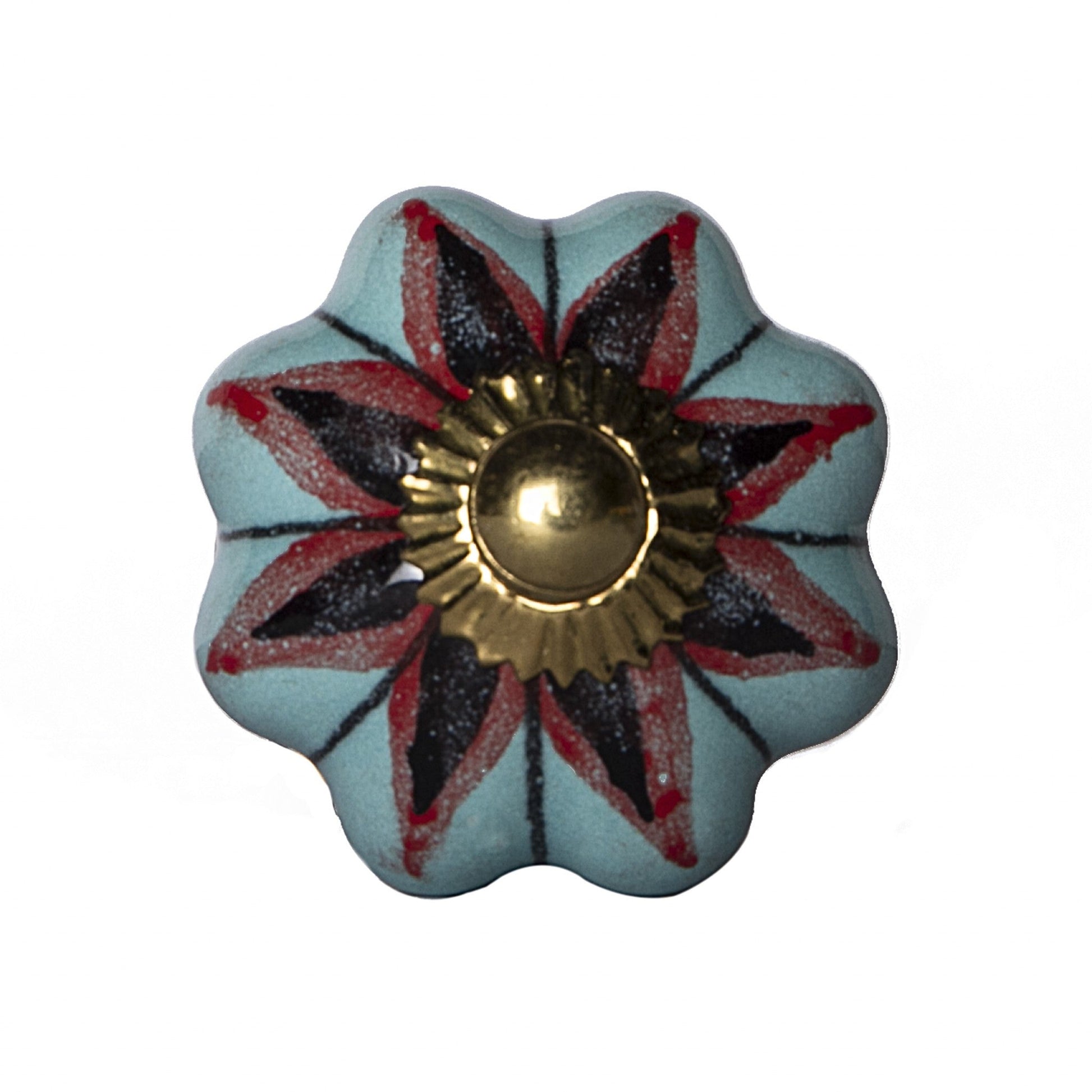 1.5" X 1.5" X 1.5" Ceramic Metal Multicolor 12 Pack Knob HomeRoots