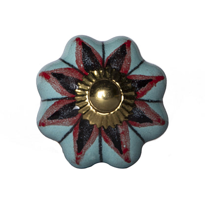 1.5" X 1.5" X 1.5" Ceramic Metal Multicolor 12 Pack Knob HomeRoots