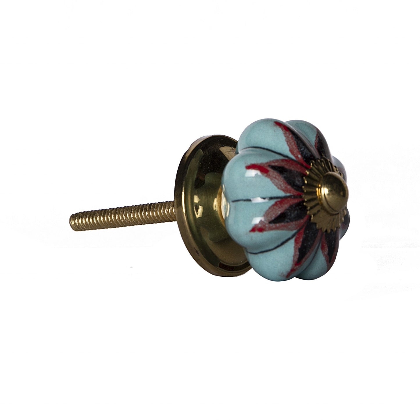 1.5" X 1.5" X 1.5" Ceramic Metal Multicolor 12 Pack Knob HomeRoots