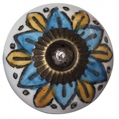 1.5" X 1.5" X 1.5" Ceramic Metal Multicolor 12 Pack Knob HomeRoots