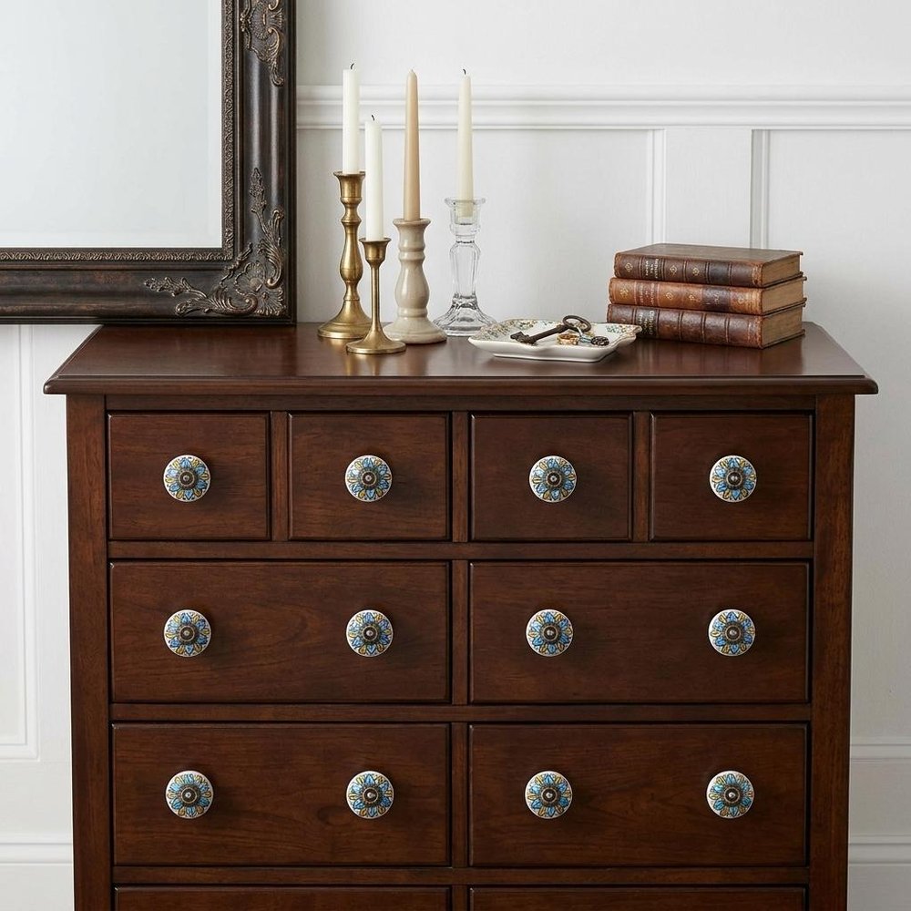 1.5" X 1.5" X 1.5" Ceramic Metal Multicolor 12 Pack Knob — view 7