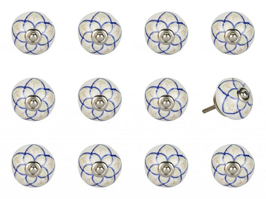1.5" X 1.5" X 1.5" Ceramic Metal Multicolor 12 Pack Knob HomeRoots