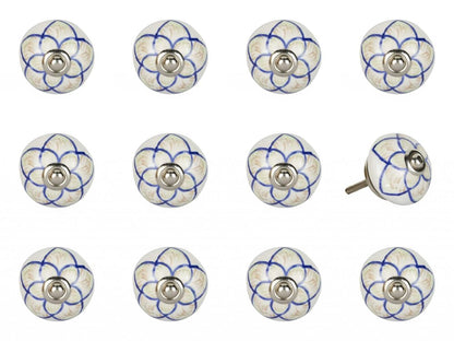 1.5" X 1.5" X 1.5" Ceramic Metal Multicolor 12 Pack Knob HomeRoots