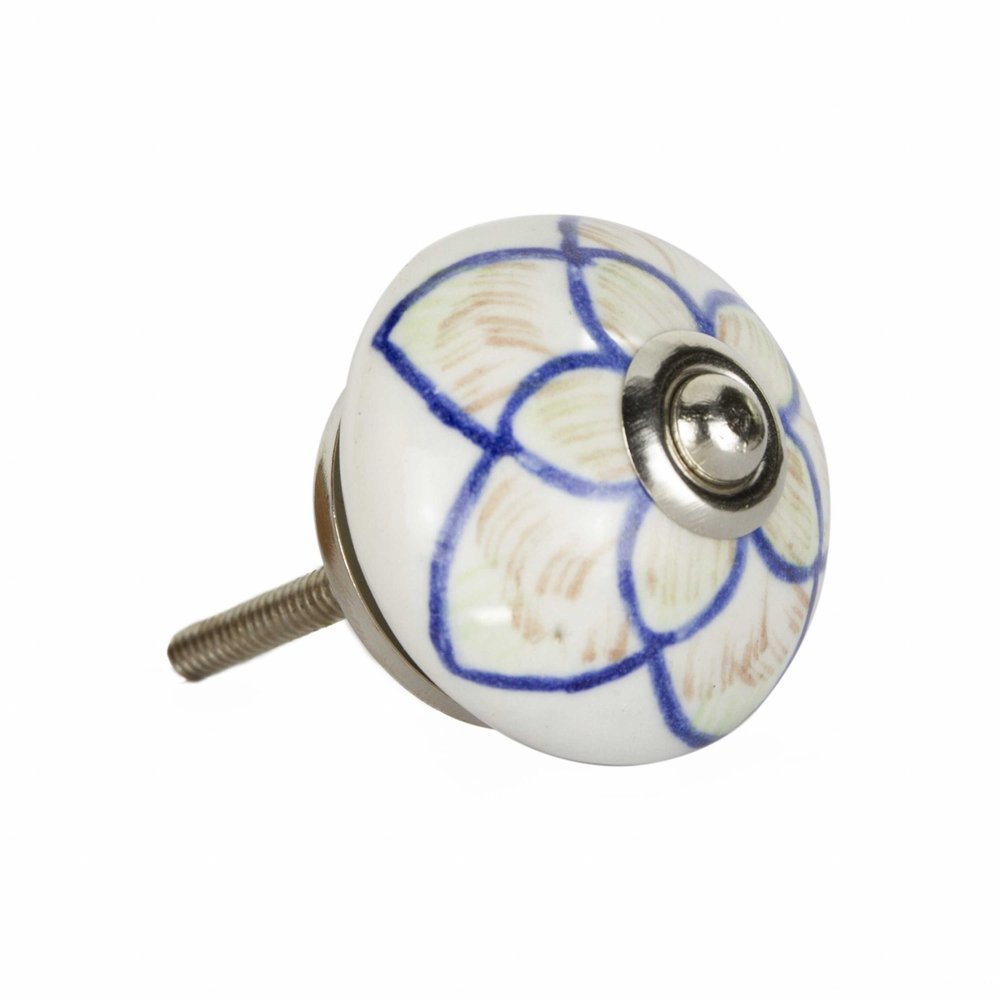 1.5" X 1.5" X 1.5" Ceramic Metal Multicolor 12 Pack Knob HomeRoots