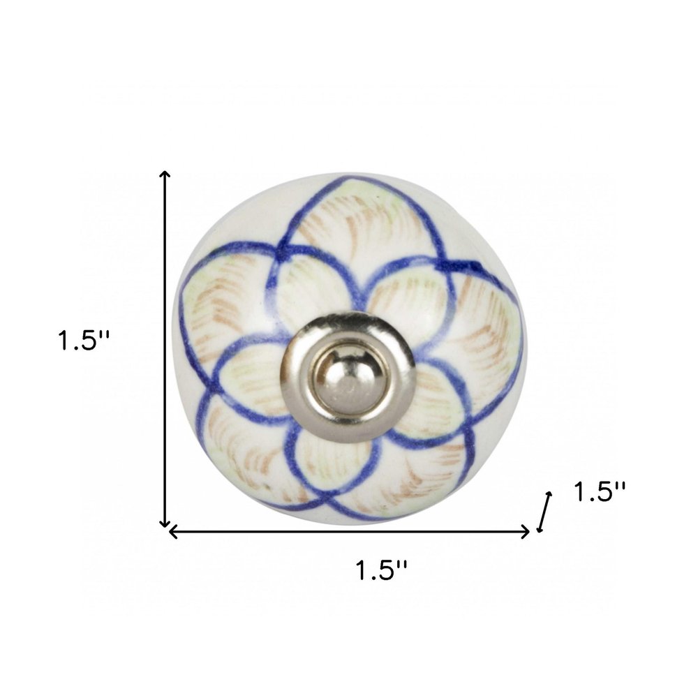 1.5" X 1.5" X 1.5" Ceramic Metal Multicolor 12 Pack Knob HomeRoots