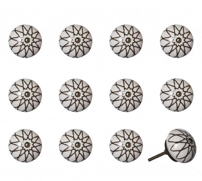 1.5" X 1.5" X 1.5" Ceramic Metal Multicolor 12 Pack Knob HomeRoots