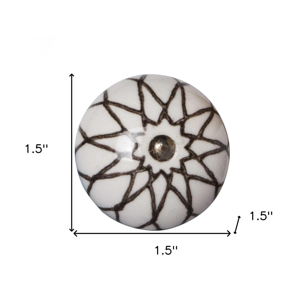 1.5" X 1.5" X 1.5" Ceramic Metal Multicolor 12 Pack Knob HomeRoots