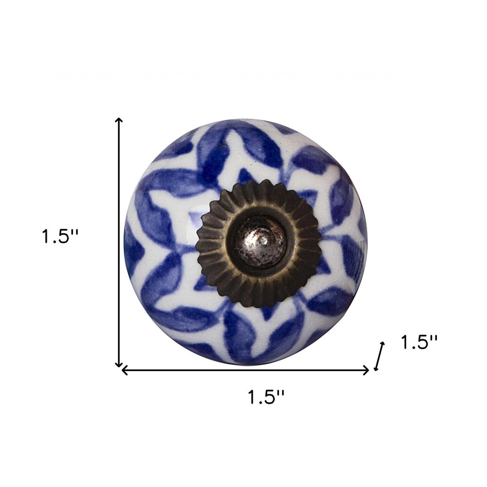 1.5" X 1.5" X 1.5" Ceramic Metal Multicolor 12 Pack Knob HomeRoots