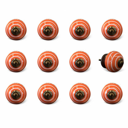 1.5" X 1.5" X 1.5" Ceramic Metal Multicolor 12 Pack Knob HomeRoots