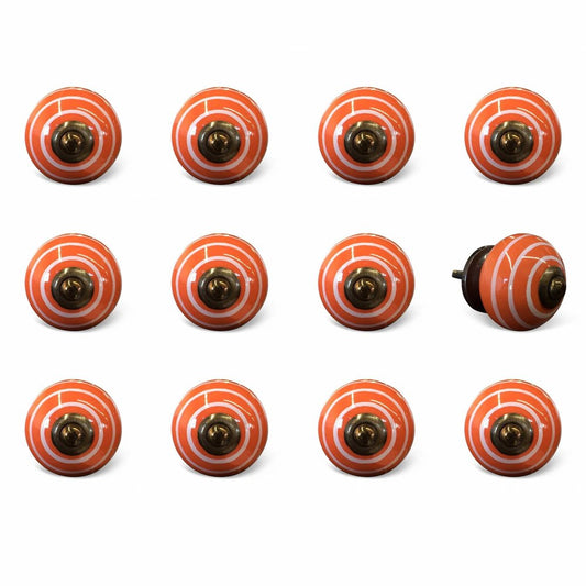 1.5" X 1.5" X 1.5" Ceramic Metal Multicolor 12 Pack Knob HomeRoots