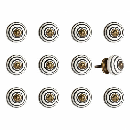 1.5" X 1.5" X 1.5" Ceramic Metal Multicolor 12 Pack Knob HomeRoots