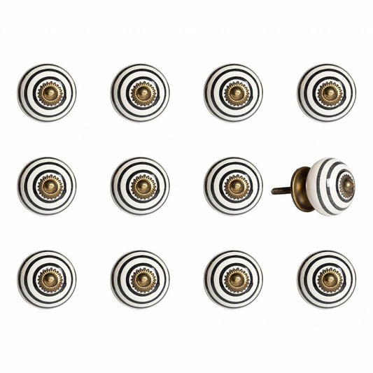 1.5" X 1.5" X 1.5" Ceramic Metal Multicolor 12 Pack Knob HomeRoots