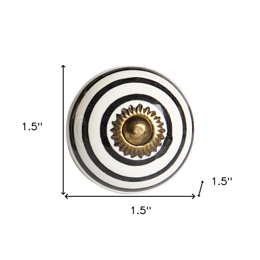 1.5" X 1.5" X 1.5" Ceramic Metal Multicolor 12 Pack Knob HomeRoots