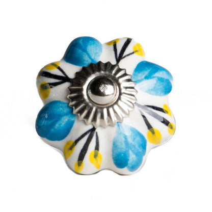 1.5" X 1.5" X 1.5" Ceramic Metal Multicolor 12 Pack Knob HomeRoots