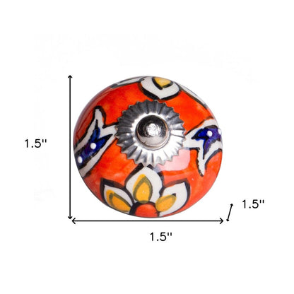 1.5" X 1.5" X 1.5" Ceramic Metal Multicolor 12 Pack Knob HomeRoots