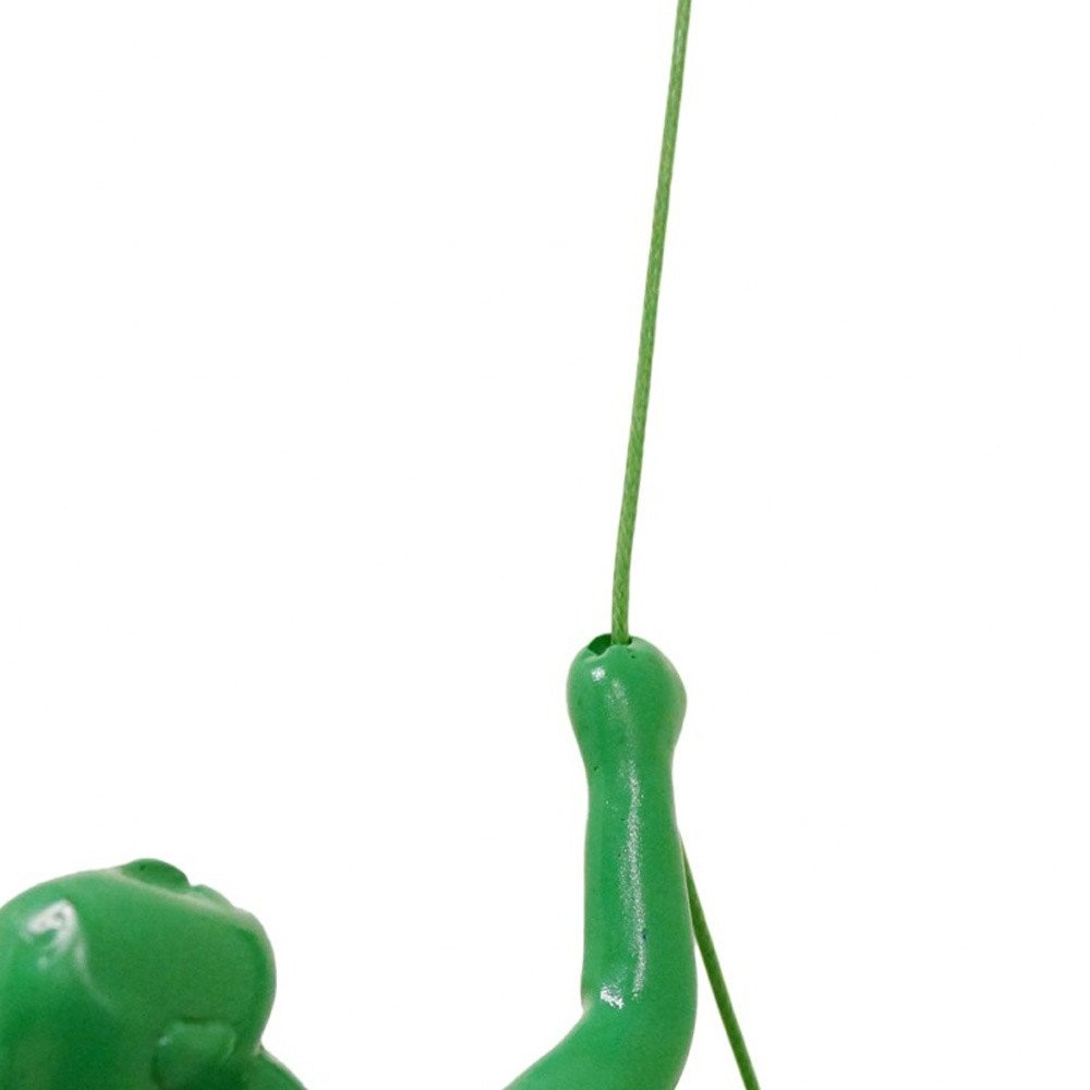 6" X 3" Green Resin Climbing Man Hanging Dimensional Sculpture — view 4