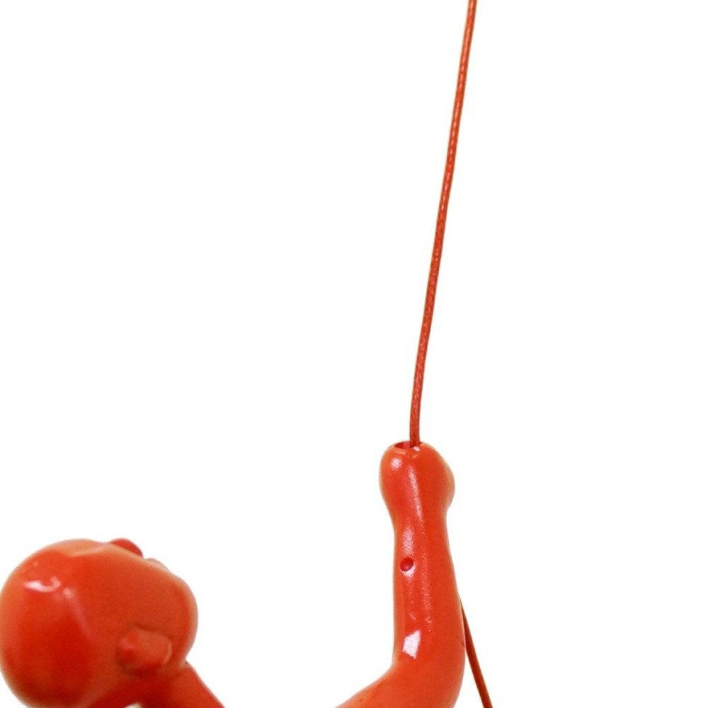6" X 3" Red Resin Climbing Man Hanging Dimensional Sculpture — view 5