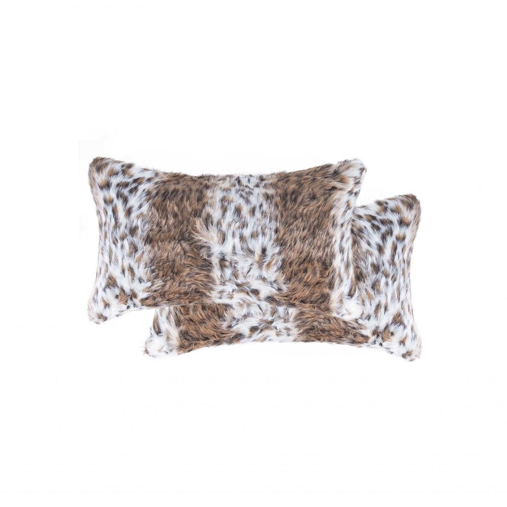 20" X 12" X 5" Acrylic Plush Polyester Polyfill Lynx 2 Pack Pillow — view 1