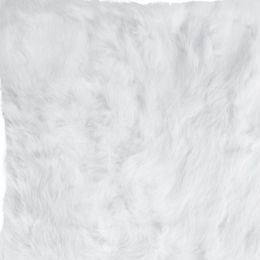18" White Wool Throw Pillow — view 4