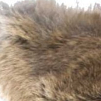 5" X 18" X 18" 100% Natural Rabbit Fur Hazelnut Pillow HomeRoots