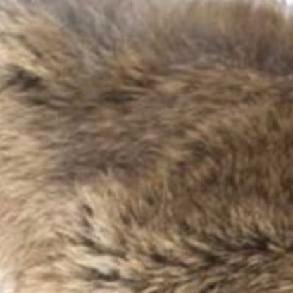 5" X 18" X 18" 100% Natural Rabbit Fur Hazelnut Pillow HomeRoots